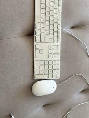 Apple White Wired Keyboard and Mouse Combo - Home Office
